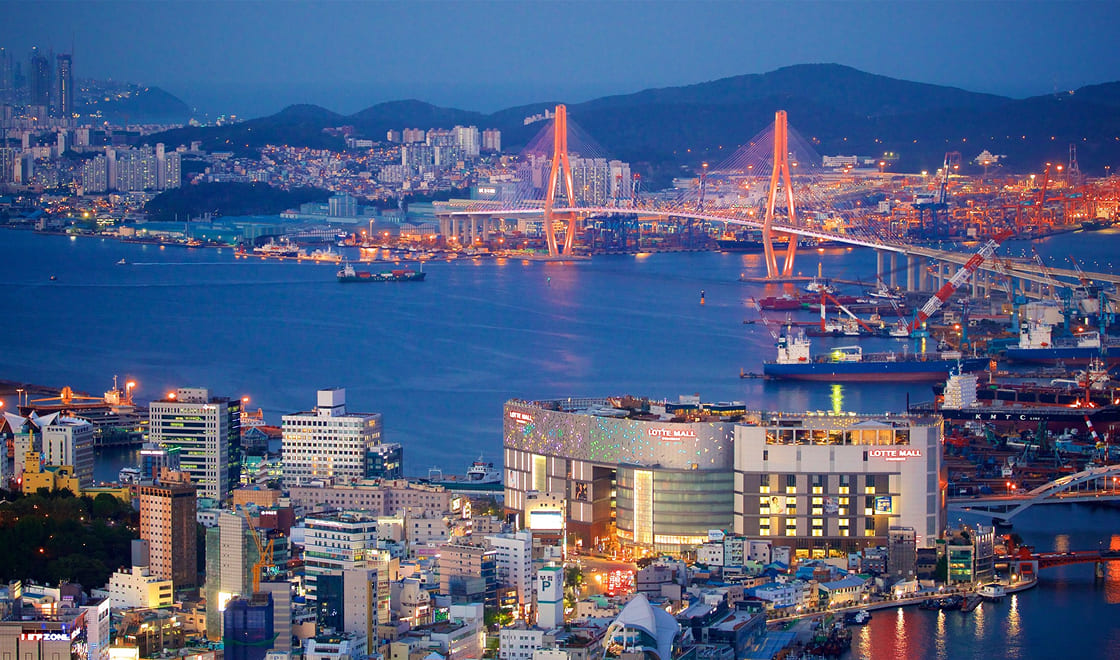 Paisagem da cidade Busan